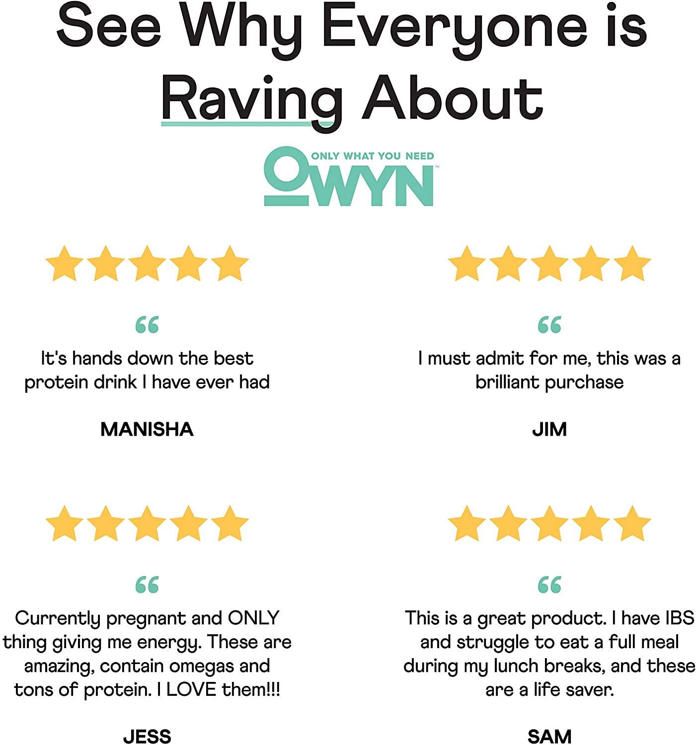 Owyn 100% Vegan Plant-Based Protein Shakes | Dark Chocolate, Pack of 36 | 20g Plant Protein and Omega-3, Superfoods Greens Blend | Gluten-Free, Soy-Free, Allergy-Free, Non-GMO