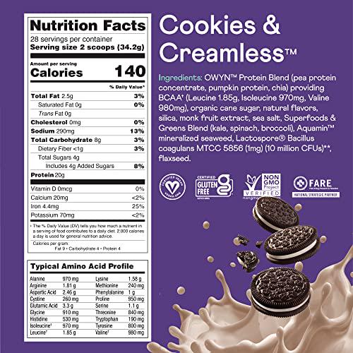 Owyn Vegan Protein Powder Trio Bundle, 3 x 2lb, Each with 20g Clean Plant Protein, Probiotics, Superfoods Greens, Dairy-Free, Gluten-Free, Soy-Free, Plant Based