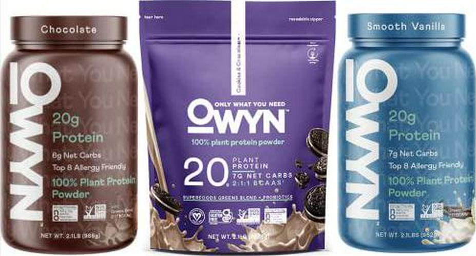 Owyn Vegan Protein Powder Trio Bundle, 3 x 2lb, Each with 20g Clean Plant Protein, Probiotics, Superfoods Greens, Dairy-Free, Gluten-Free, Soy-Free, Plant Based