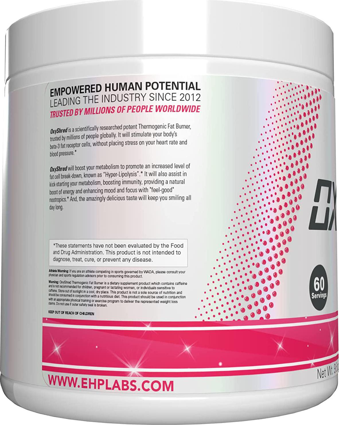 OxyShred Thermogenic Fat Burner by EHPlabs - Weight Loss Supplement, Energy Booster, Pre-Workout, Metabolism Booster (Cosmic Blast)