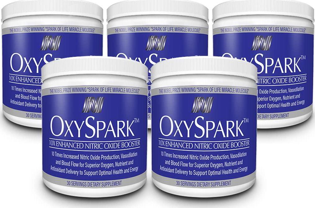 OxySpark, Nitric Oxide Booster Dietary Supplement, Award-Winning Ingredients, Clinically Proven Ingredients. Increased Blood Flow, Cell Repair, and Energy. Senior Supplement Beet Root. 5 Pack
