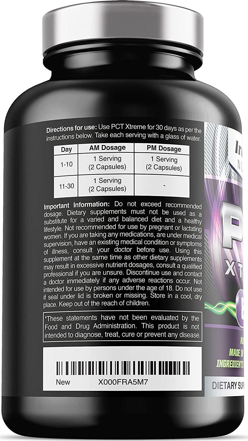 PCT Xtreme - PCT Supplement for Men - 4 Week Course - Post Cycle Support Booster (80 Capsules)