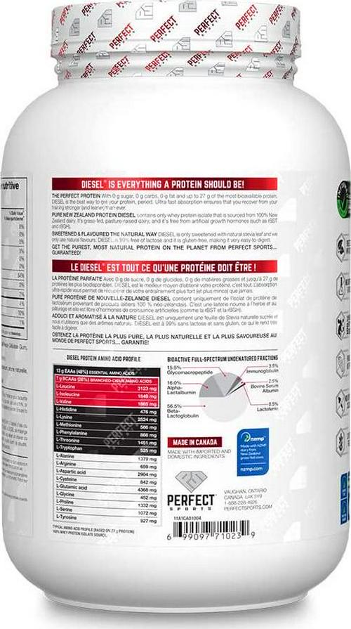 PERFECT SPORTS DIESEL New Zealand Whey Isolate, 2 lbs, Banana