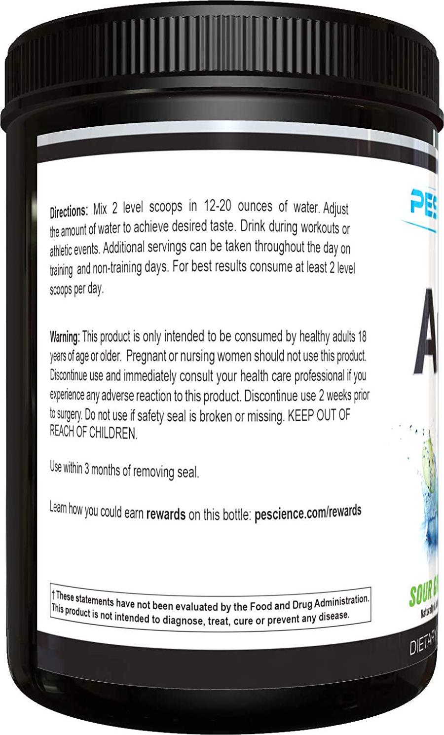 PEScience Amino IV, Strawberry Lemonade, 60 Scoop, BCAA and EAA Powder with Electrolytes