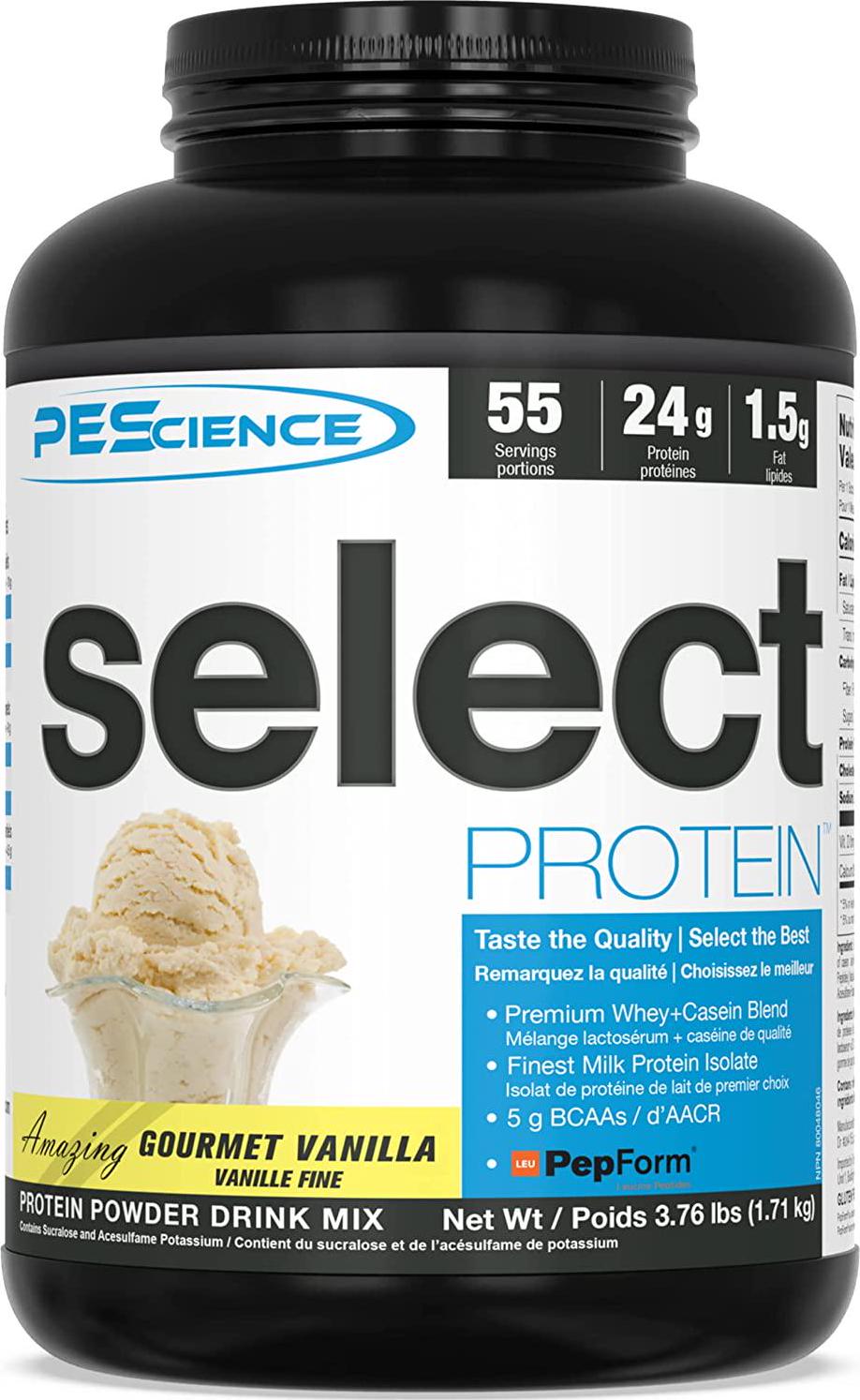 PEScience Select Low Carb Protein Powder, Gourmet Vanilla, 55 Serving, Keto Friendly and Gluten Free