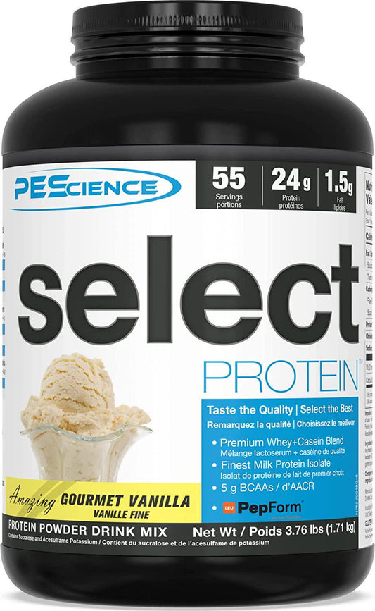 PEScience Select Low Carb Protein Powder, Gourmet Vanilla, 55 Serving, Keto Friendly and Gluten Free