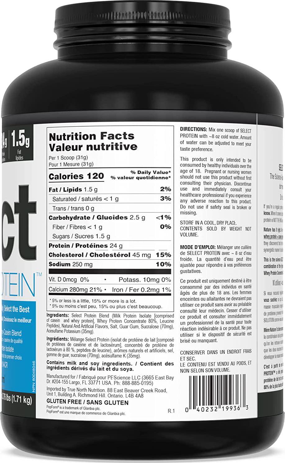 PEScience Select Low Carb Protein Powder, Gourmet Vanilla, 55 Serving, Keto Friendly and Gluten Free