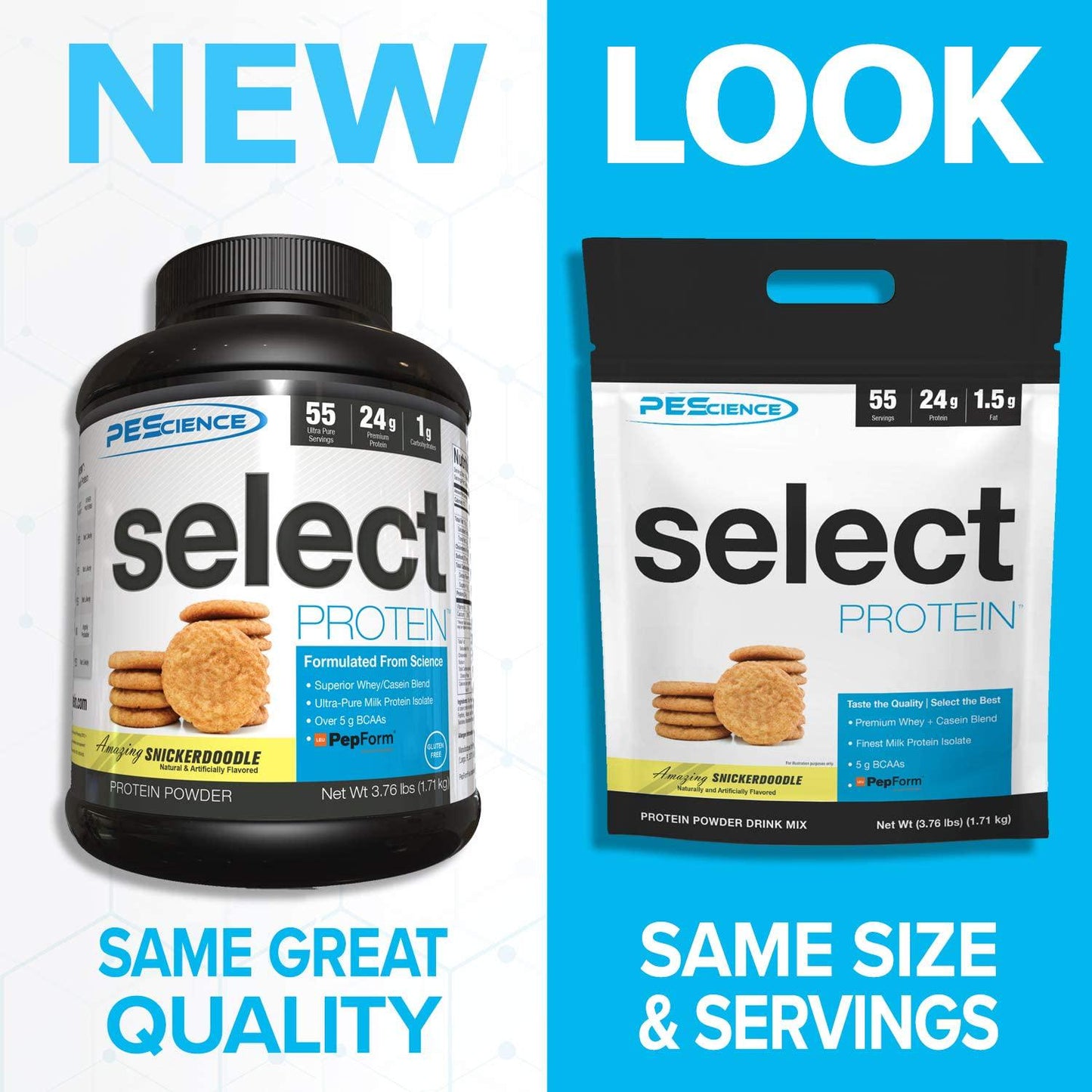 PEScience Select Low Carb Protein Powder, Peanut Butter Cookie, 55 Serving, Keto Friendly and Gluten Free