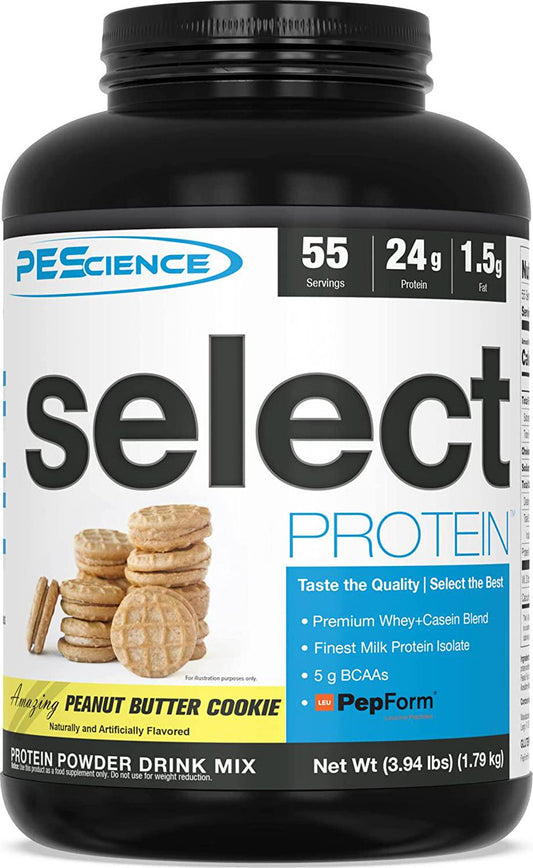 PEScience Select Low Carb Protein Powder, Peanut Butter Cookie, 55 Serving, Keto Friendly and Gluten Free