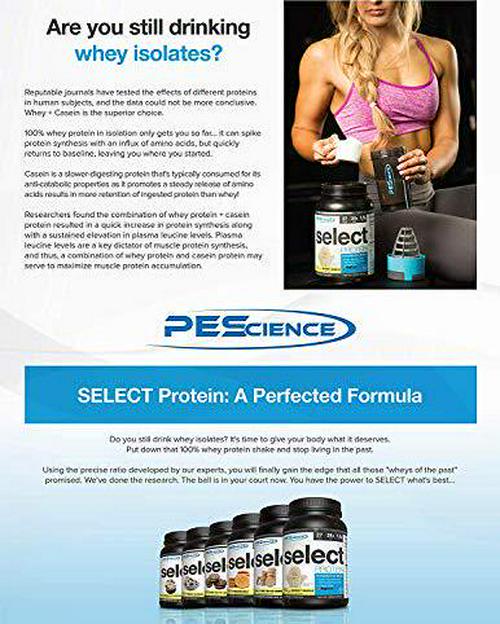 PEScience Select Low Carb Protein Powder, Chocolate Mint Cookie, 5 Serving, Keto Friendly and Gluten Free