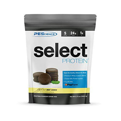 PEScience Select Low Carb Protein Powder, Chocolate Mint Cookie, 5 Serving, Keto Friendly and Gluten Free