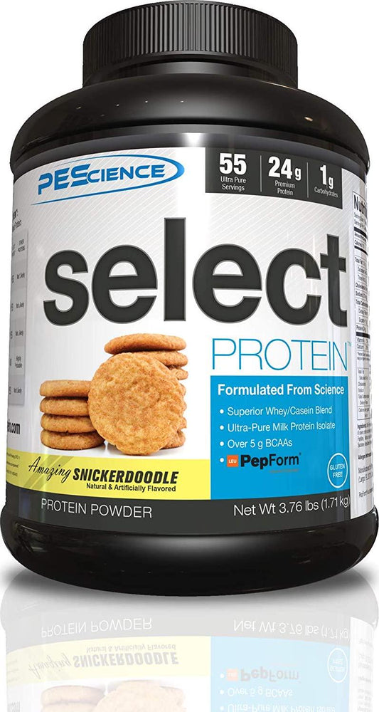 PEScience Select Protein Premium Whey and Casein Blend, Snickerdoodle, 55 Serving