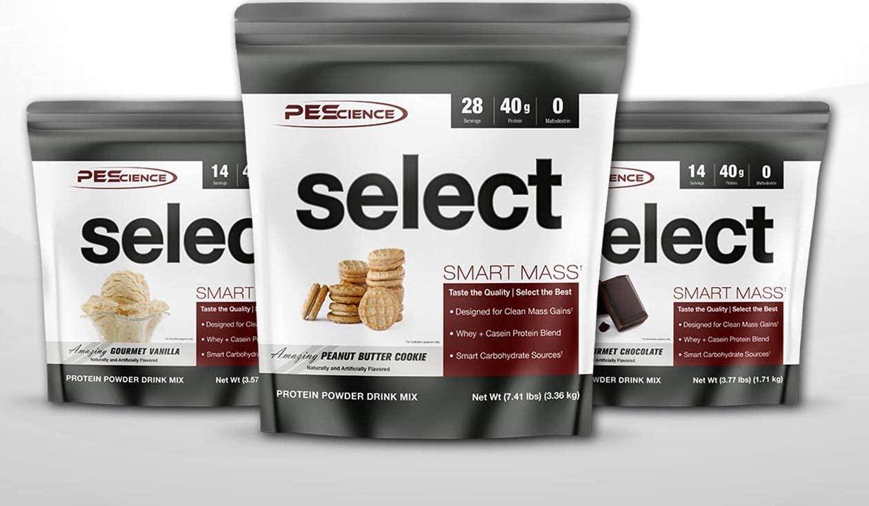 PEScience Select Smart Mass, Gourmet Vanilla, 28 Servings, Clean Mass Gainer Powder