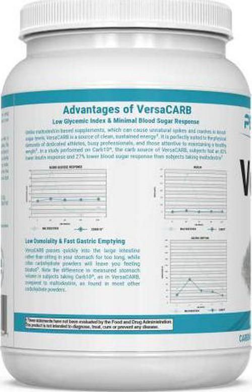 PEScience VersaCARB, Carb-10 Intra and Post Workout and Recovery Carb Powder, 30 Serving, Low Glycemic and Gluten Free