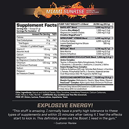 PMD Sports PMD Sports Ultra Pump Fuel Insanity - Pre Workout - Miami Sunrise (30 Servings) and PMD Sports Omega Cuts Elite Thermogenic Fat Burner (90 Softgels)