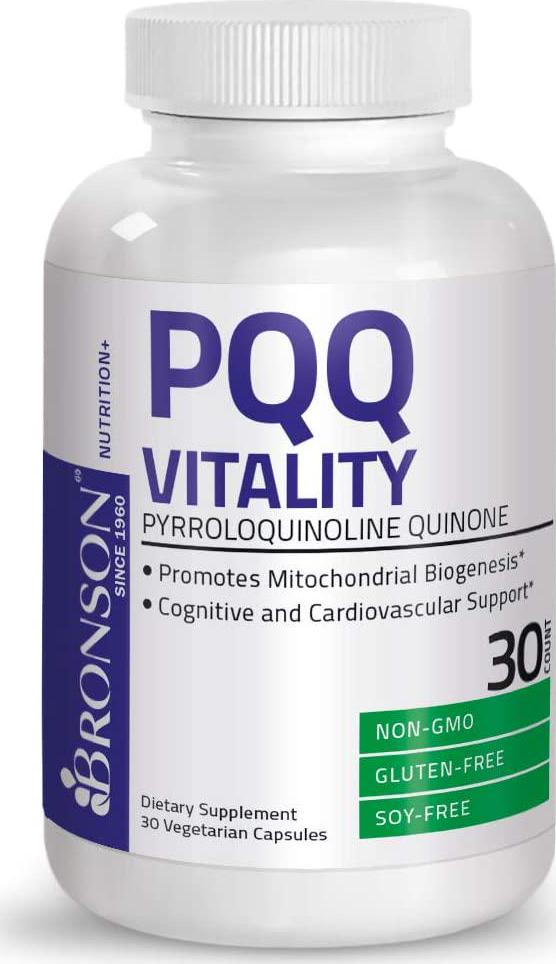 PQQ Vitality Pyroloquinoline Quinone - Promotes Mitochondrial Biogenesis - Non-GMO Gluten Free Soy Free, 30 V-Caps