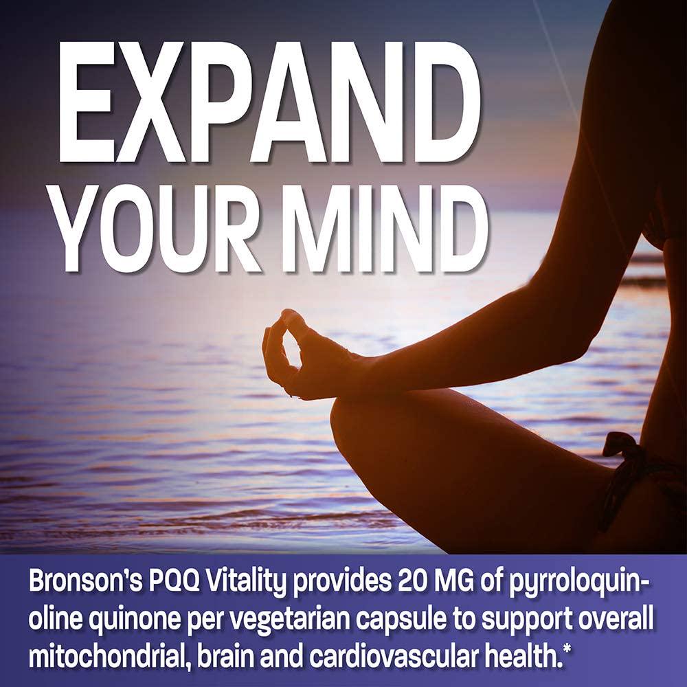 PQQ Vitality Pyroloquinoline Quinone - Promotes Mitochondrial Biogenesis - Non-GMO Gluten Free Soy Free, 30 V-Caps