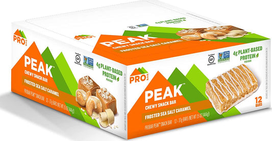 PROBAR - Peak Bar, Frosted Sea Salt Caramel Snack Bars, 4g Protein, Non-GMO, Gluten-Free (Pack of 12)
