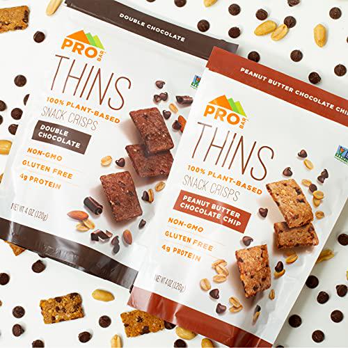 PROBAR - THINS Snack Crisps, Peanut Butter Chocolate Chip, 4g Protein, Non-GMO, Gluten-Free, Dairy Free, USDA Certified Organic (Pack of 3)