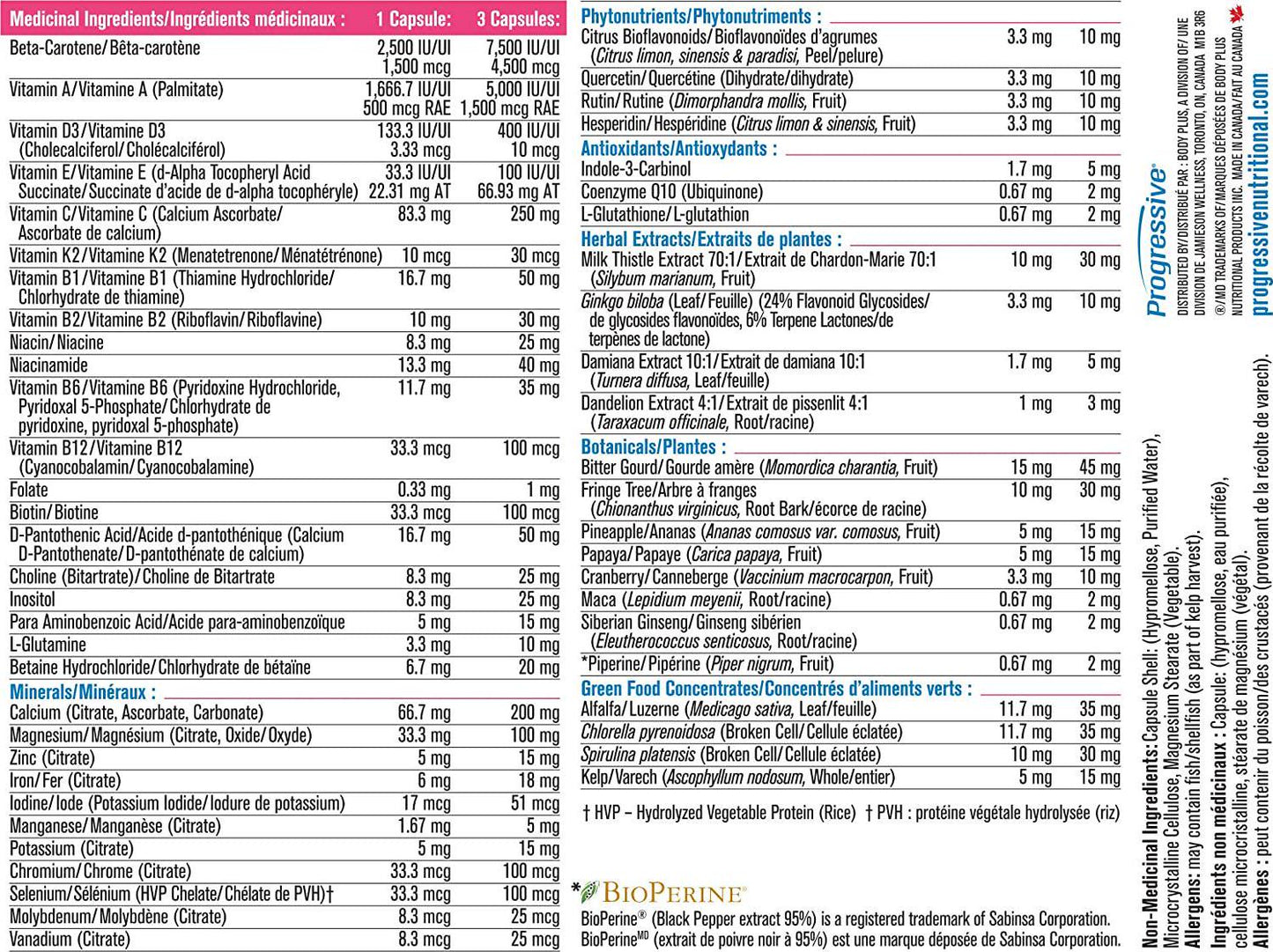 PROGRESSIVE Prog Multi VIT Adlt Women, 120 CT