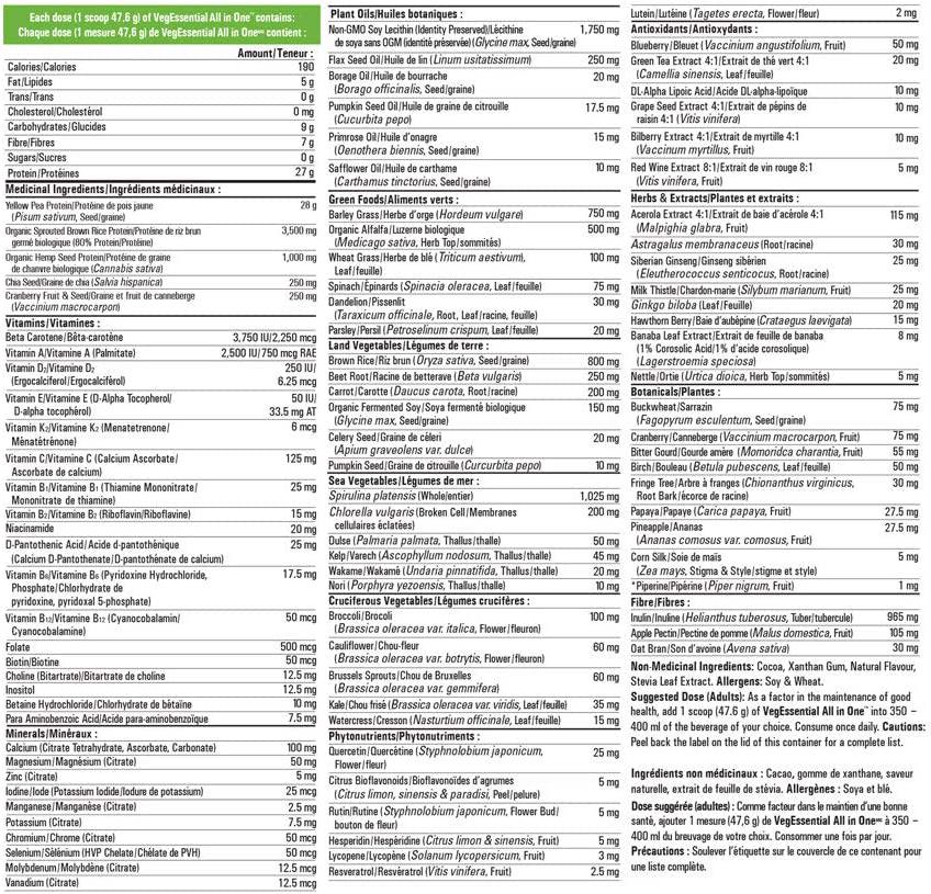 PROGRESSIVE Vegessential All-In-One - Chocolate, 840 GR