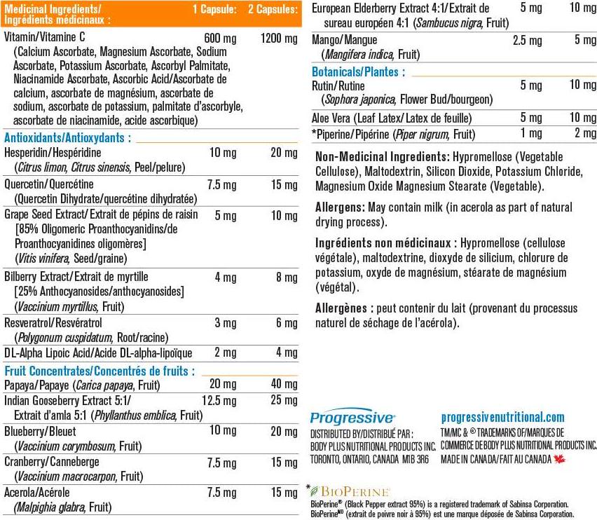 PROGRESSIVE Vitamin C Complex Cp, 120 CT