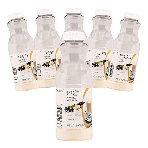PROTIFIT - 6 Bottle Pack High Protein Shake Mix, 17g Protein, Low Calorie, Low Fat, Low Sugar, Ideal Protein Compatible, 6 Pack Bottles (Vanilla)