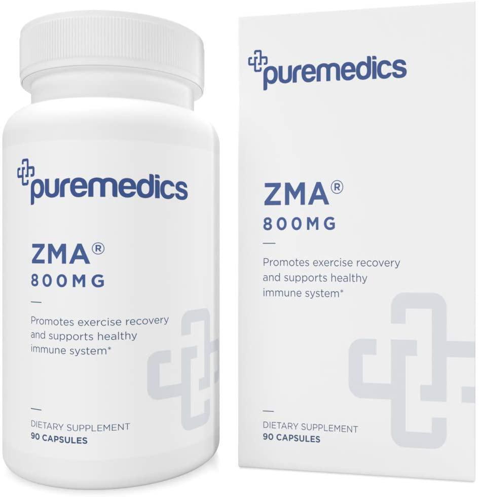 PUREMEDICS ZMA Capsules - ZMA Supplements to Promote Exercise Recovery and Muscle Strength - Pharmaceutical-Grade - 3rd Party Certified - Hypoallergenic - Vegan/Vegetarian - 90 Capsules