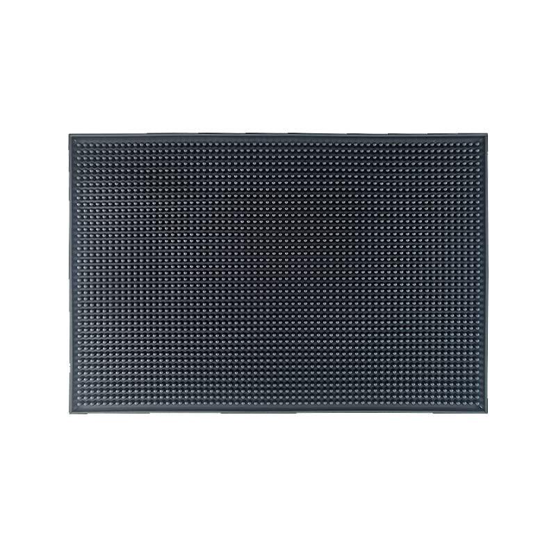 PVC Bar Service Mat for Cocktail Bartender 12''x 24'' (Black)