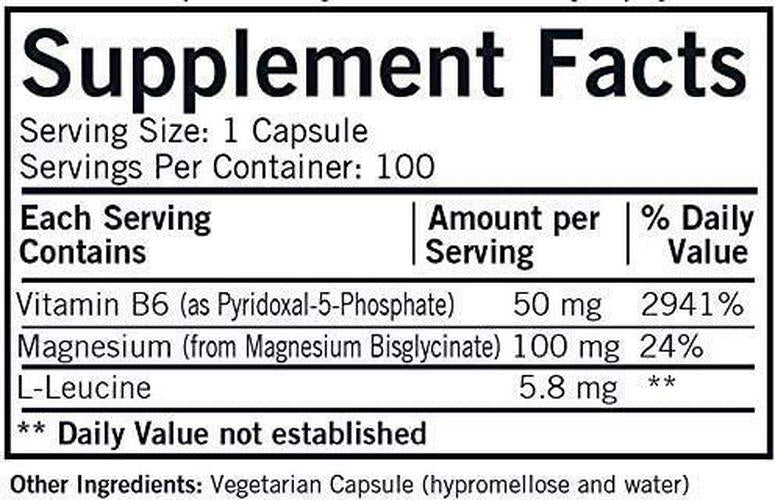 P-5-P (Pyridoxal 5-Phosphate, Vitamin B-6 Metabolite) with Magnesium Bisglycinate - Hypoallergenic