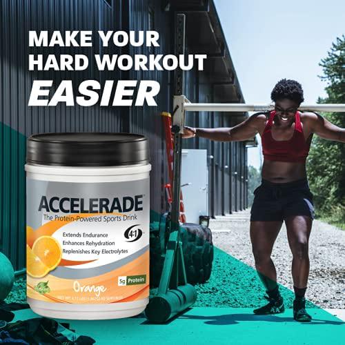 PacificHealth Accelerade, All Natural Sport Hydration Drink Mix with Protein, Carbs, and Electrolytes for Superior Energy Replenishment - Net Wt. 2.06 lb., 30 Serving (Orange)