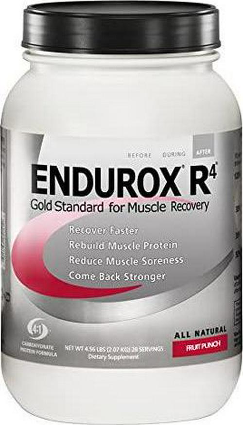 PacificHealth Endurox R4, Post Workout Recovery Drink Mix with Protein, Carbs, Electrolytes and Antioxidants for Superior Muscle Recovery, Net Wt. 4.56 lb, 28 Serving (Fruit Punch)