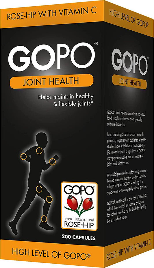 (Pack of 1) - Gopo Rose Hip Joint Health Vitamin C Capsules - Pack of 200