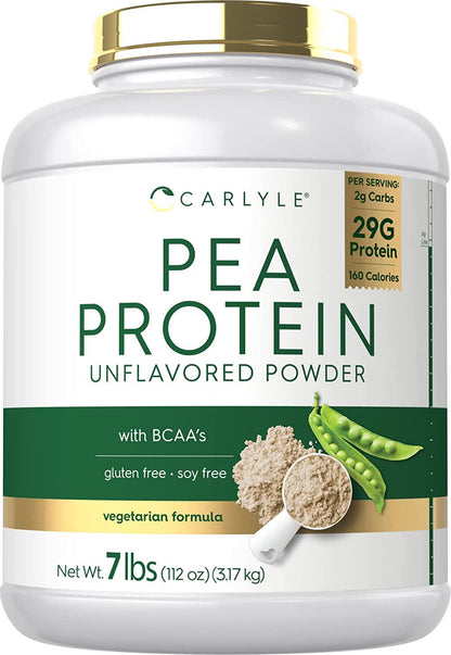 Pea Protein Powder 7lb | Unflavored | 29G Protein | Non-GMO, Gluten, and Soy-Free | Vegetarian Protein Powder | by Carlyle