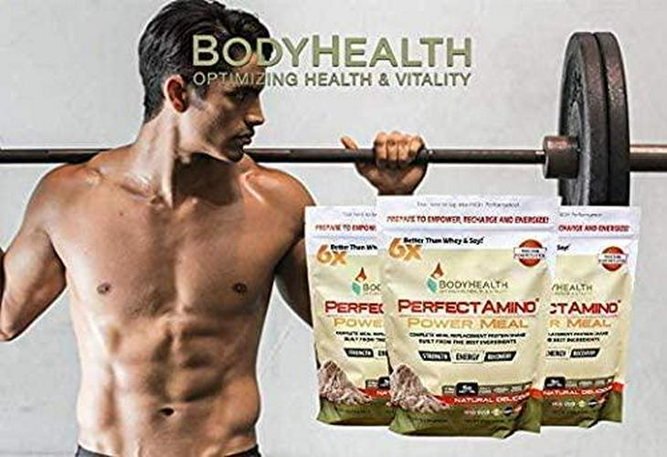 PerfectAmino Power Meal: (Natural Vanilla Flavor) Organic Meal Replacement and Protein Powder Drink w/ MCT Oil, Probiotics, Vegan, High Nutrition, For Weight Loss Diet