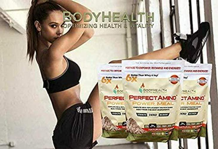 PerfectAmino Power Meal: (Natural Vanilla Flavor) Organic Meal Replacement and Protein Powder Drink w/ MCT Oil, Probiotics, Vegan, High Nutrition, For Weight Loss Diet