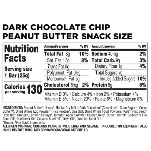 Perfect Bar, Dark Chocolate Chip Peanut Butter Snack Size and Almond Butter Bar Bundle, .88 - 2.3 Ounce Bar, 16 Count