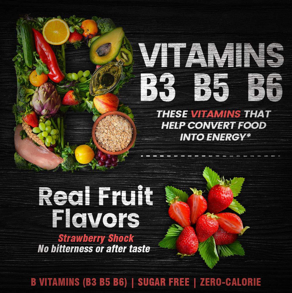 PerkUp Energy Booster (Strawberry Shock, 20) - A Healthy Alternative to Energy Drinks. Natural Caffeine from Green Coffee Bean with Vitamins for Energy. No Sugar and no Crash.