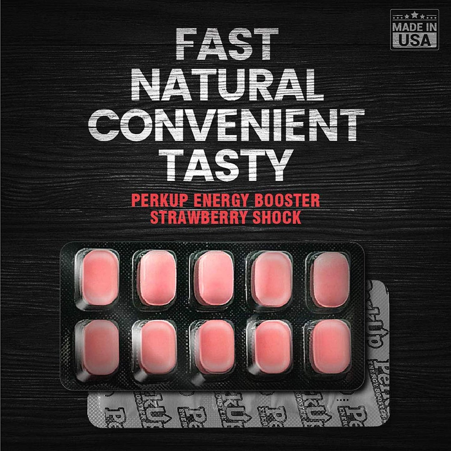 PerkUp Energy Booster (Strawberry Shock, 20) - A Healthy Alternative to Energy Drinks. Natural Caffeine from Green Coffee Bean with Vitamins for Energy. No Sugar and no Crash.