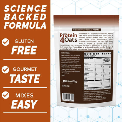 Pescience Select Protein 4 Oats, Maple Brown Sugar, 12 Serving