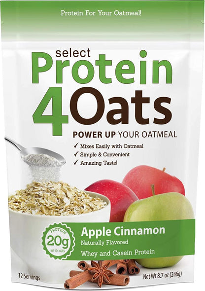 Pescience Select Protein 4 Oats, Apple Cinnamon, 12 Serving