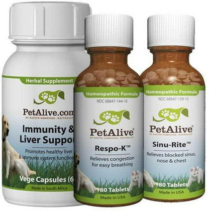 PetAlive Sinu-Rite, Respo-K and Immunity and Liver Support UltraPack