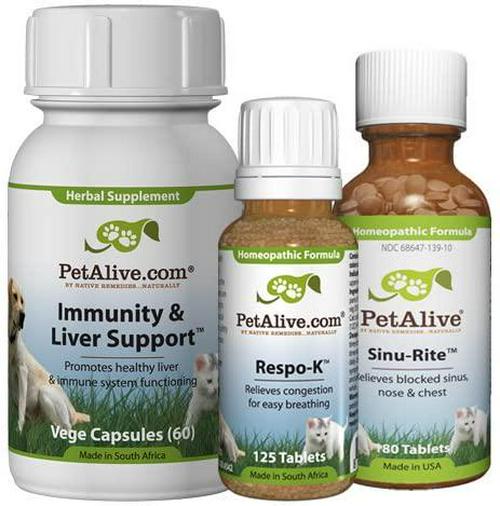 PetAlive Sinu-Rite, Respo-K and Immunity and Liver Support UltraPack