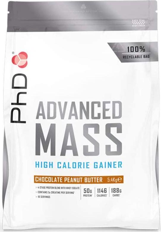 PhD Nutrition Advanced Mass, Chocolate Peanut Butter, 5.4kg