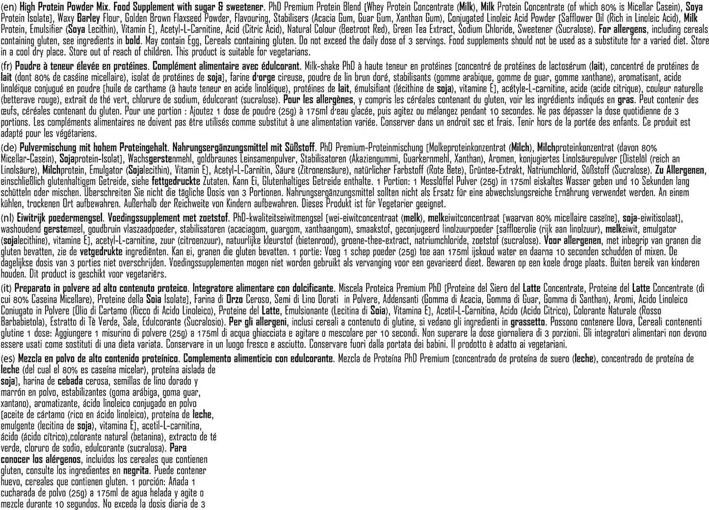 PhD Nutrition Diet Whey Protein Powder, Strawberry Delight, 500 g