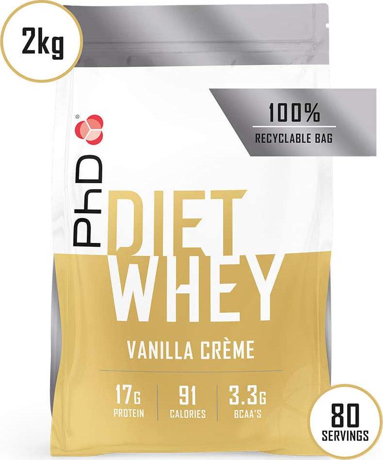 PhD Nutrition Diet Whey Protein Powder, White Chocolate, 2 kg