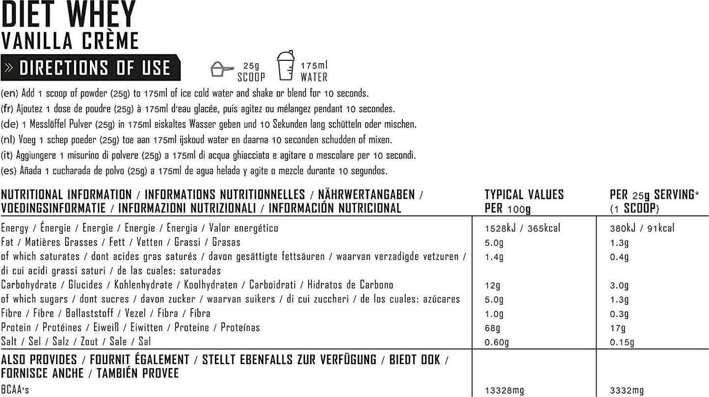 PhD Nutrition Diet Whey Protein Powder, White Chocolate, 2 kg