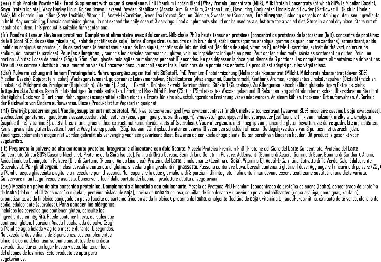 PhD Nutrition Diet Whey Protein Powder, 1 kg, White Chocolate