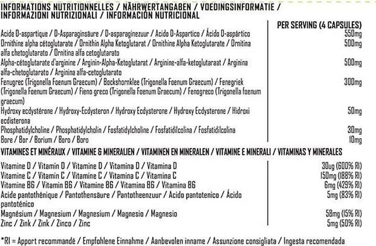 PhD Nutrition Test Matrix Testosterone Support, 120 Capsules, PHD-TESTMATRIX120S