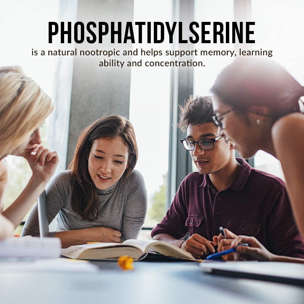 Phosphatidylserine 100mg, 100% Soy Free, Best Pure Phosphatidylserine, Intelligent Labs